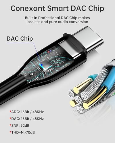 Samsung USB C to 3.5mm Audio Aux Jack Cable, 3.3ft Aux to USB C Cord Cable