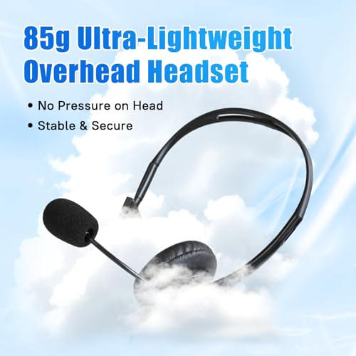 Two Way Radio Small Earmuff One-sided Headband Headphone Walkie Talkie Ear Piece Earpiece Over-ear Headset Boom Mic Microphone for Midland t51x3vp3 x-talker biztalk br200 br180a br200x6bgc gxt lxt