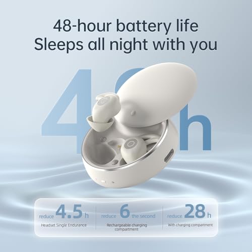 Invisible Sleep Headphones, Noise Blocking Sleep Earbuds, Compact Design for Side Sleepers, Immersive Audio Spatialized Sound (Black)