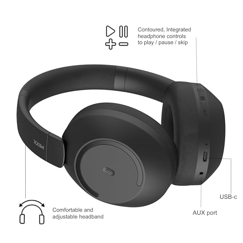 MIXX StreamQ C2 Over-Ear Wireless Stereo Headphones, Black - color: Black