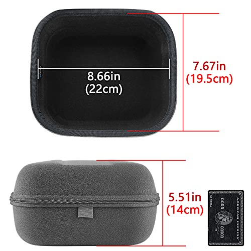 Geekria Shield Headphones Case for Large-Sized Over-Ear Headphones, Replacement Hard Shell Travel Carrying Bag, Compatible with Sennheiser HD 800 S, Sony MDR-Z1R (Microfiber Grey) - color: Microfiber Grey