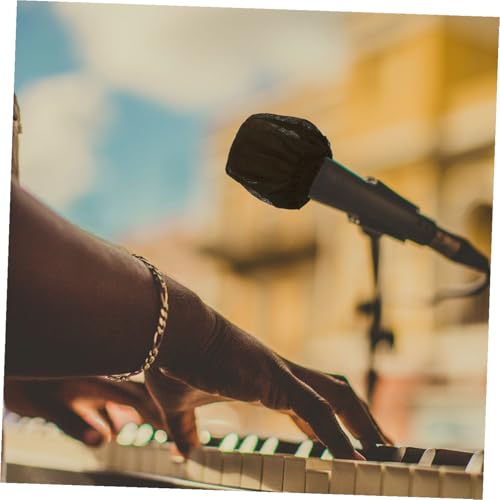 BESTonZON 120pcs Disposable Microphone Covers Anti-splash Creative Mic Cover for Protection against Moisture Dirt for Events Karaoke and Speech