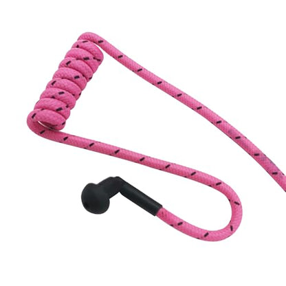 2-Way Radio Earpiece Nylon Acoustic Braided Tube Ear Coils Knitted Replacement for Left Right Surveillance Walkie Talkie Headset(Color) (Pink)