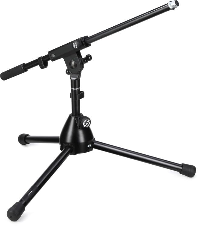 K&M - Konig & Meyer 25910.500.55 - Very Low Level Microphone Compact Stand - 1-piece Boom Arm - Zinc Die-Cast Base - Professional Grade For all Musicians - German Made - Black