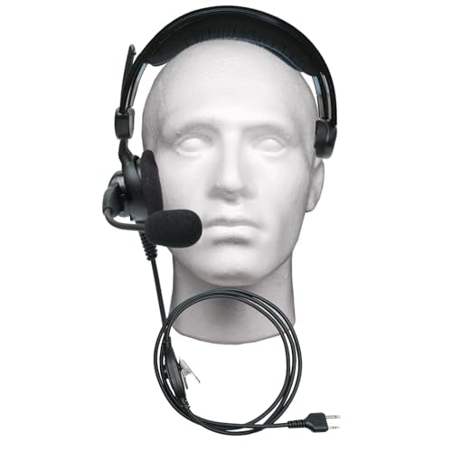 Overhead Headset VOX PTT Boom Mic for Midland GXT LXT AVPH Radio | gxt1000vp4 avph10 gxt1000 mxt575 lxt600vp3 gxt1000g avph3 mxt500 gtx 1050 lxt630vp3