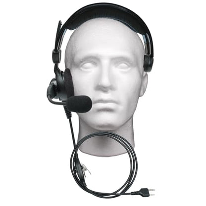 Overhead Headset VOX PTT Boom Mic for Midland GXT LXT AVPH Radio | gxt1000vp4 avph10 gxt1000 mxt575 lxt600vp3 gxt1000g avph3 mxt500 gtx 1050 lxt630vp3