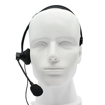 Over-Head Earpiece/Headset with Boom Mic &VOX for Midland/Alan GMRS/FRS GXT250 GXT1000VP4 LXT500VP3 LXT380 LXT118 2 Two Way Radios 2-pin Jack