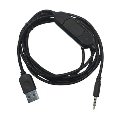 USB Sound Card 3.5mm Auxes Headphone Cable with Inlines Volumes Control and Microphones Mute Switches for Gaming Mobi