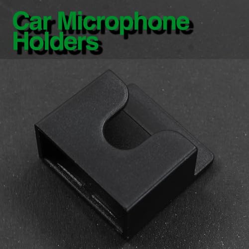 2PCS Black Radio Microphone Hanger, 30x30x16mm, Style 2 | Adhesive Back, CB Microphone Holder, Plastic Car Mic Hanger, For Cars Homes Offices - size: 30 x 30 x16 mm ,Style 2