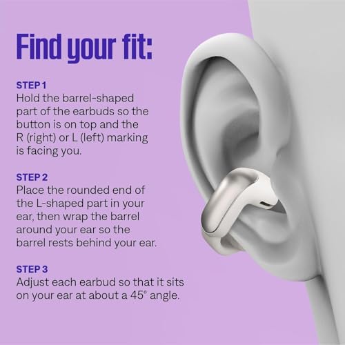 Bose Ultra Open Bluetooth Earbuds, True Wireless Earbuds with OpenAudio for Awareness, Clip On Design for Comfort, Immersive Audio, Up to 48 Hrs of Playtime + 20W Wall Charger (Midnight Violet) - color: Midnight Violet