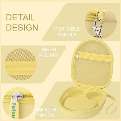 Hard Headphone Case for Sony WH-CH520 / JBL Tune Live 670NC, Yellow | Protective Carring Storage Case for Over-Ear Headphones, with Handle Strap & Mesh Pocket - color: YELLOW