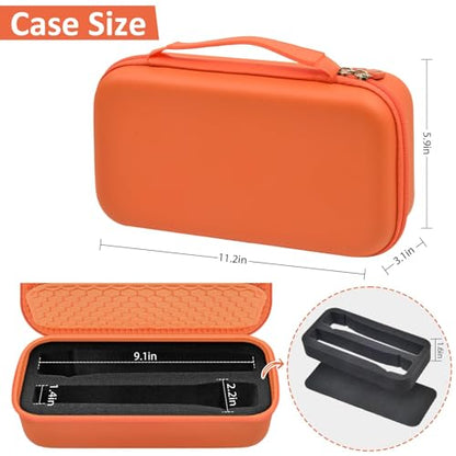 Comecase Wireless Microphone Case for JBL Two Mic System and PartyBox Mic | Custom Foam and Divider Reduce Shifting; Mesh Pocket Keeps Receiver, Adapter and Batteries Together, Orange, Case Only - color: Orange