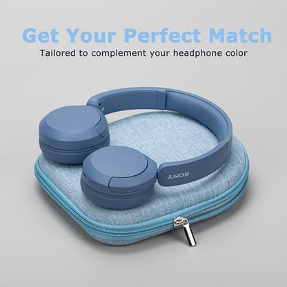 Ginsco Case Compatible with Sony WH-CH520 Wireless Headphones Bluetooth On-Ear Headset with Microphone, with JBL Tune 510BT/520BT/500BT Ultra-Slim Hard Shell Case for On Ear Headphones (Light Blue) - color: Light Blue
