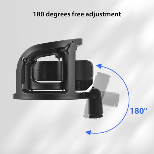 Microphone Shock Mount Mic Clip Holder with 5/8 to 3/8 Adapter -Universal USB Condenser Mic Isolation Clip for Studio Recording Podcasting Live Streaming | Shock Mount Microphone Holder, Universal USB Condenser Mic Isolation Clip for Studio Recording Podc