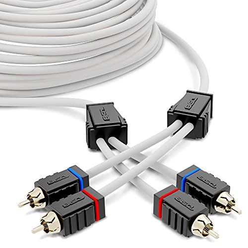 DS18 MOFCR-25FT 2 Channels OFC Marine RCA Audio Stereo Cable - 25 Feet - style: 25 Ft