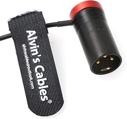 Low-Profile Audio-Cable for Sennheiser-EK-2000 XLR 3-Pin Male to Locking-3.5mm-TRS Right-Angle Balanced Cable for Sound Devices 633 688 Zaxcom Zoom Alvin's Cables Red - color: Red