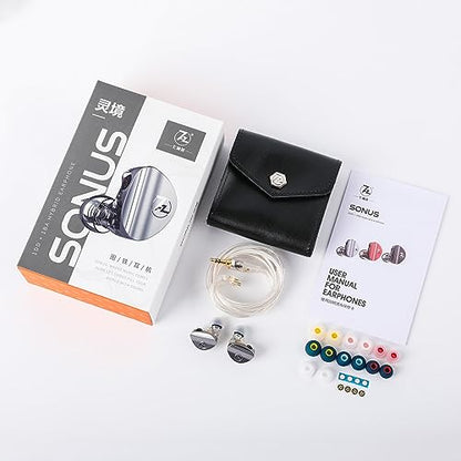 Linsoul 7HZ SONUS 1DD+1BA Dual Driver in Ear Monitor HiFi Wired Earbuds IEM - color: Grey