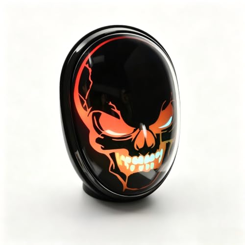 Halloween Ghost Bluetooth Speaker, Spooky Funny Skull Mini Speaker Wireless (Dark Black) - color: Dark Black
