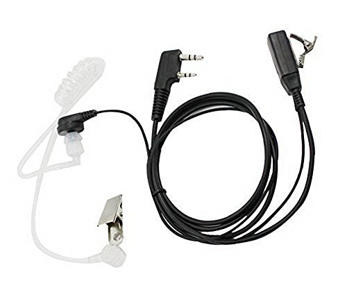KENMAX® 2 Pin Air Covert Acoustic Earpiece Headset for Two Way Radio Kenwood PUXING Baofeng UV-3R Plus UV-5R UV-5RA 888S - color: Pack of 4