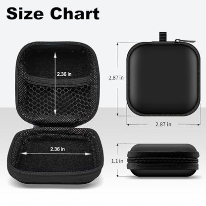 1 Pack Square Earbud Case Storage Bag with Carabiner, Red - color: C5-square red