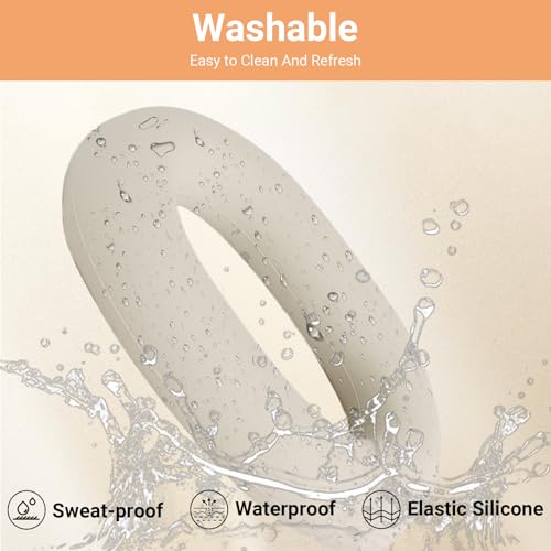3 in 1 Ear Pads Cover Compatible with Sony WH-1000XM6 Protective Silicone Headphone Case Accessories for Sony WH-1000XM6 Ear Pads - Light Gray - color: Platinum Silver