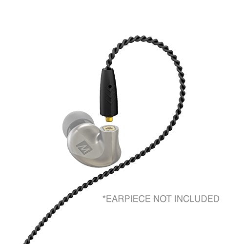 MEE audio MMCX Replacement Stereo Cable for Pinnacle P1 in-ear headphones (Black) (New Version) - style: MMCX Stereo Cable (Black)
