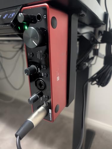 Vertical Under Desk Mount for Focusrite Scarlett 2i2 Audio Interface - Space Saving Studio & Desk Organizer