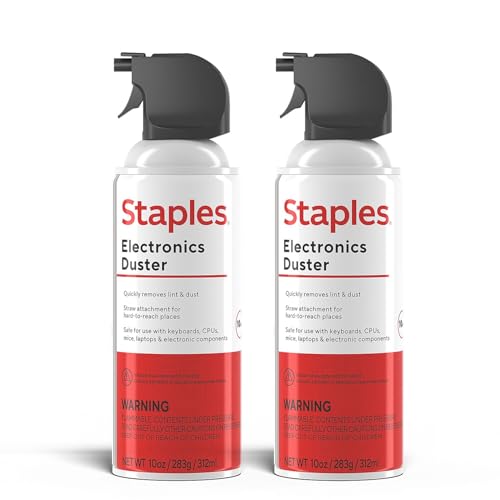 Staples Compressed Air Duster, 10 Oz Cans, 2-Pack