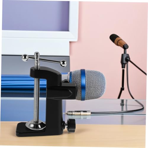 Toddmomy Adjustable Microphone Boom Arm Stand with Durable Metal Base Clamp Compact Desk Mount for Streaming and Podcasting Fits Various Microphones Quick Setup Stable and Aesthetic Design