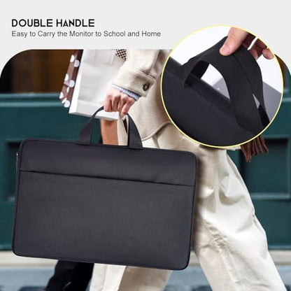 Portable Monitor Case 18.5 inch, Carrying Monitor Sleeve Bag Compatible with VisionOwl InnoView Upperizon Large Portable Monitor, Travel Padded Protective Case with Accessory Pocket - size: 18 Inch