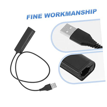 SECFOU 3pcs Female Headset Jack to Male USB Adapter Cable for Laptop and Telephone Headsets to USB Devices Lightweight and Portable Converter for and Online Conferencing