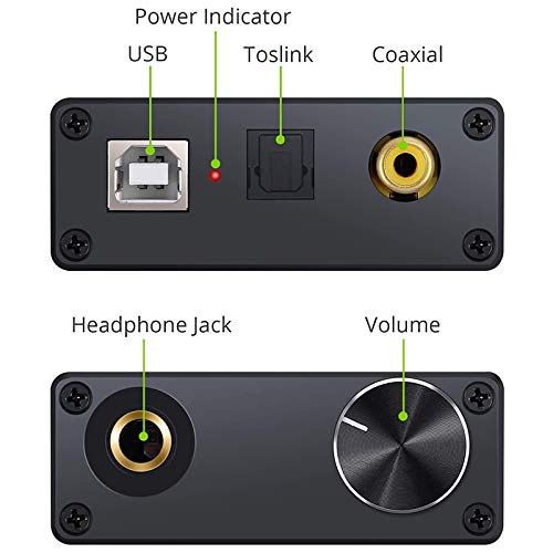 USB to Coaxial S/PDIF Optical 3.5mm/6.3mm Headphone Converter USB Digital to Analog Audio Converter for XP
