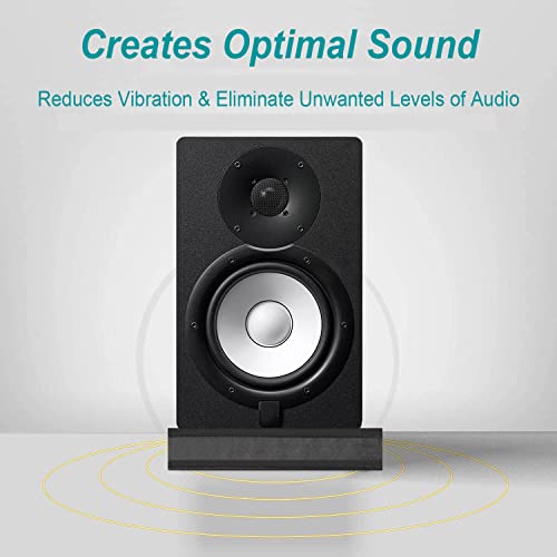2-Pack for 8''- 10'' Studio Monitor Noise Isolation Pads Subwoofer Platform Speaker Riser 3-Layer Acoustic Stand Foam Stereo Vibration Isolation Stabilizer Base (15.5'' x 13'') - size: Large - for 8-10 inches