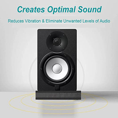 2-Pack for 8''- 10'' Studio Monitor Noise Isolation Pads Subwoofer Platform Speaker Riser 3-Layer Acoustic Stand Foam Stereo Vibration Isolation Stabilizer Base (15.5'' x 13'') - size: Large - for 8-10 inches