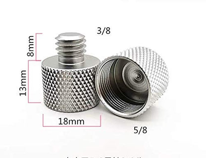 Mic Stand Adapter 5/8" to 3/8" Tripod Thread Screw Adapter for Microphone Stand Mount Microphone Stand Adapter to Tripod Adapter 2 Pack