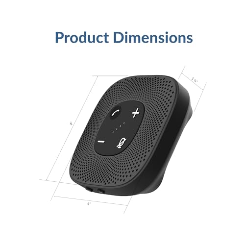 Cyber Acoustics Conference Speakerphone (SP-2000) - USB and Bluetooth, Advanced DSP with 360 Degree Noise Cancelling Microphone with 3m Range, 66 Ft BT Wireless Range - style: USB & BT Speakerphone