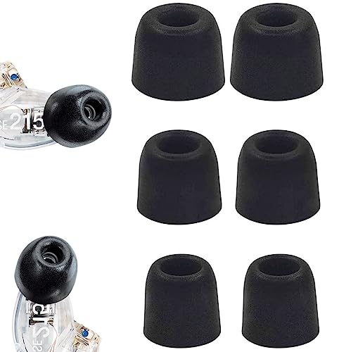 Replacement Memory Foam Tips Foam Sleeves Earbuds for Shure SE215, SE112, SE315, SE425, SE530, SE535 & Klipsch Westone Earphones, [Noise Cancelling] 6PCS 3Pairs S/M/L - size: S/M/L