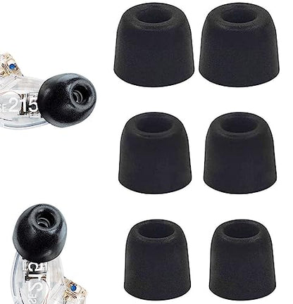 Replacement Memory Foam Tips Foam Sleeves Earbuds for Shure SE215, SE112, SE315, SE425, SE530, SE535 & Klipsch Westone Earphones, [Noise Cancelling] 6PCS 3Pairs S/M/L - size: S/M/L