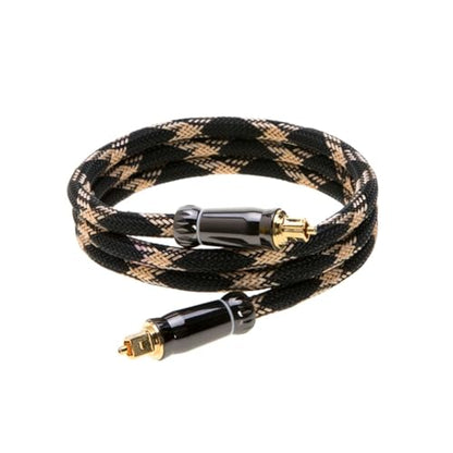 Cables Direct Online 3FT Premium Toslink Optical Audio Cable High Fidelity Digital Fiber Optic Cord for Home Theater, Sound Bar, Gaming Consoles Durable Nylon Braided Design Gold-Plated Connectors - size: 3ft