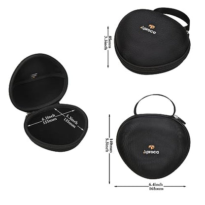 Aproca Headphones Case Compatible with iClever BTH12 / HS19 / BTH26 / BERIBES/eKids Jurassic World Foldable Kids Headphones, Portable Storage Bag - color: Black-Pro