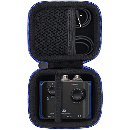 co2CREA for Zoom AMS-22 Audio Interface Hard Protective Case | Travel Protective Storage Bag with Mesh Pocket & Hand Strap, Shockproof EVA Shell and Soft Lining
