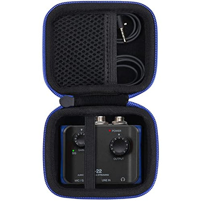 co2CREA for Zoom AMS-22 Audio Interface Hard Protective Case | Travel Protective Storage Bag with Mesh Pocket & Hand Strap, Shockproof EVA Shell and Soft Lining