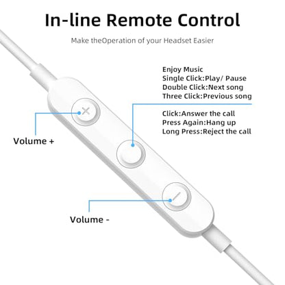 Wired Earbuds Headphones for Chromebook ThinkPad Laptops,3.5mm Plug | Noise Cancelling Ear Buds with Microphone,3,5mm Jack Earphones for Kindle Fire Tablet/Samsung A14 A15/Switch PC School - color: White