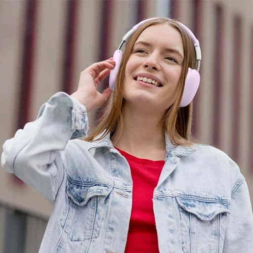 Silicone Case Cover for AirPods Max Headphone, Ear Pad Case Cover/Ear Cups Cover/Headband Cover for AirPod Max, Silicone Apple AirPods Max 2024/2020 Accessories, Purple - color: Lavender