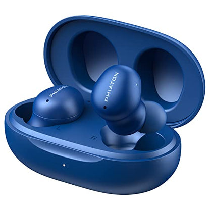 Phiaton Bonobuds True Wireless Earbuds Noise Cancelling Bluetooth Earbuds. Ambient Mode Headphones with Touch Controls. 20 Hr Battery and Quick Charge - color: Blue