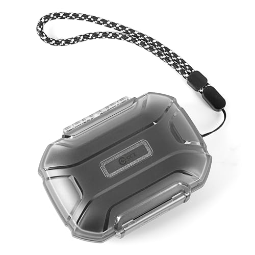 CCZ Taichi Portable IEM Case, Water-Resistant Earbuds Storage Hard Box, Travel Carrying Case for Headphones Compatible with Moondrop CHU II,KZ ZS10 PRO (Dark) - color: Dark