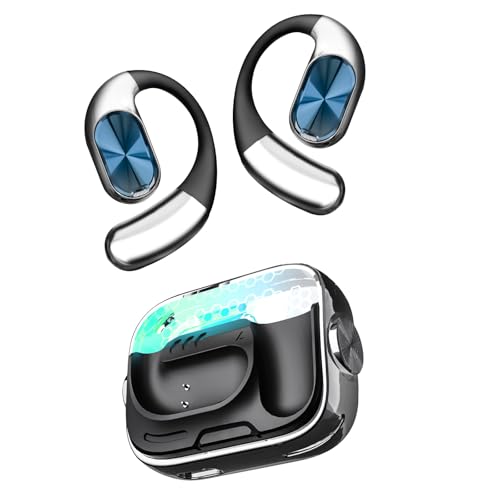 Open-Ear Headphones，360° Rotating Charging Case, Ergonomic Earhook | Bluetooth 6.0, IPX5, 60H Playtime, ENC Call Noise Reduction, Superior Sound Quality, Stable Fit for Commute & Workout
