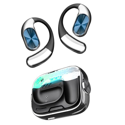 Open-Ear Headphones，360° Rotating Charging Case, Ergonomic Earhook | Bluetooth 6.0, IPX5, 60H Playtime, ENC Call Noise Reduction, Superior Sound Quality, Stable Fit for Commute & Workout