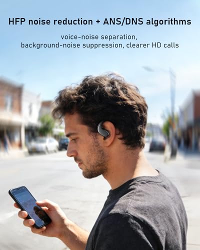 Open Ear Headphones Bluetooth 5.4, 62H Playtime, Air Conduction Wireless Earbuds with Ergonomic Earhooks, ENC Mic,IPX5,Physical Buttons, Comfort-Fit for Running, Cycling, Workouts