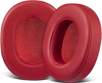 SOULWIT Replacement Earpads for Skullcandy Hesh 3/ANC/Evo & Crusher Wireless/540/ANC/Evo & Venue ANC Over-Ear Headphones, Ear Pads Cushions with Protein Leather, Noise Isolation Foam - Red - color: Red